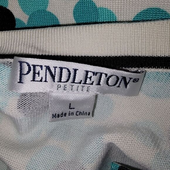 Pendleton silk blend polka dot button up cardigan size Large - Picture 5 of 6